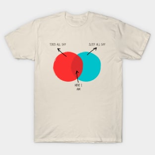 Blue and Red Funny Diagram Meme Chart T-Shirt